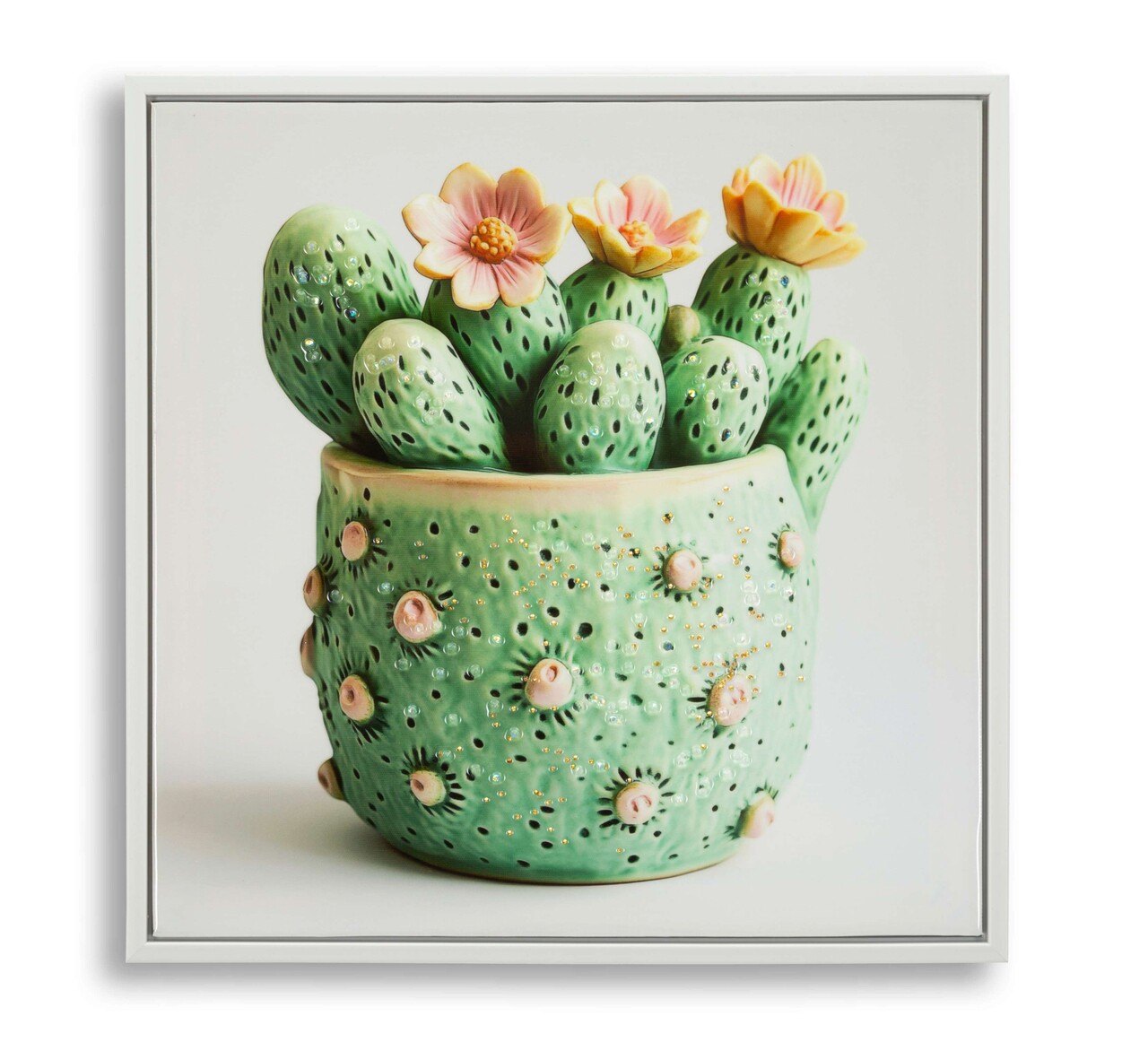 Tablou decorativ Cactus Jar -H, Mauro Ferretti, 40x40 cm, canvas/lemn de pin/plastic, multicolor - imagine 7